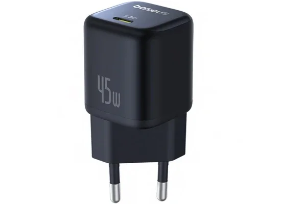 شاحن جداري Baseus PicoGo GaN6 Pro USB-C بقدرة 45 واط قابس أوروبي - أسود - Image 9