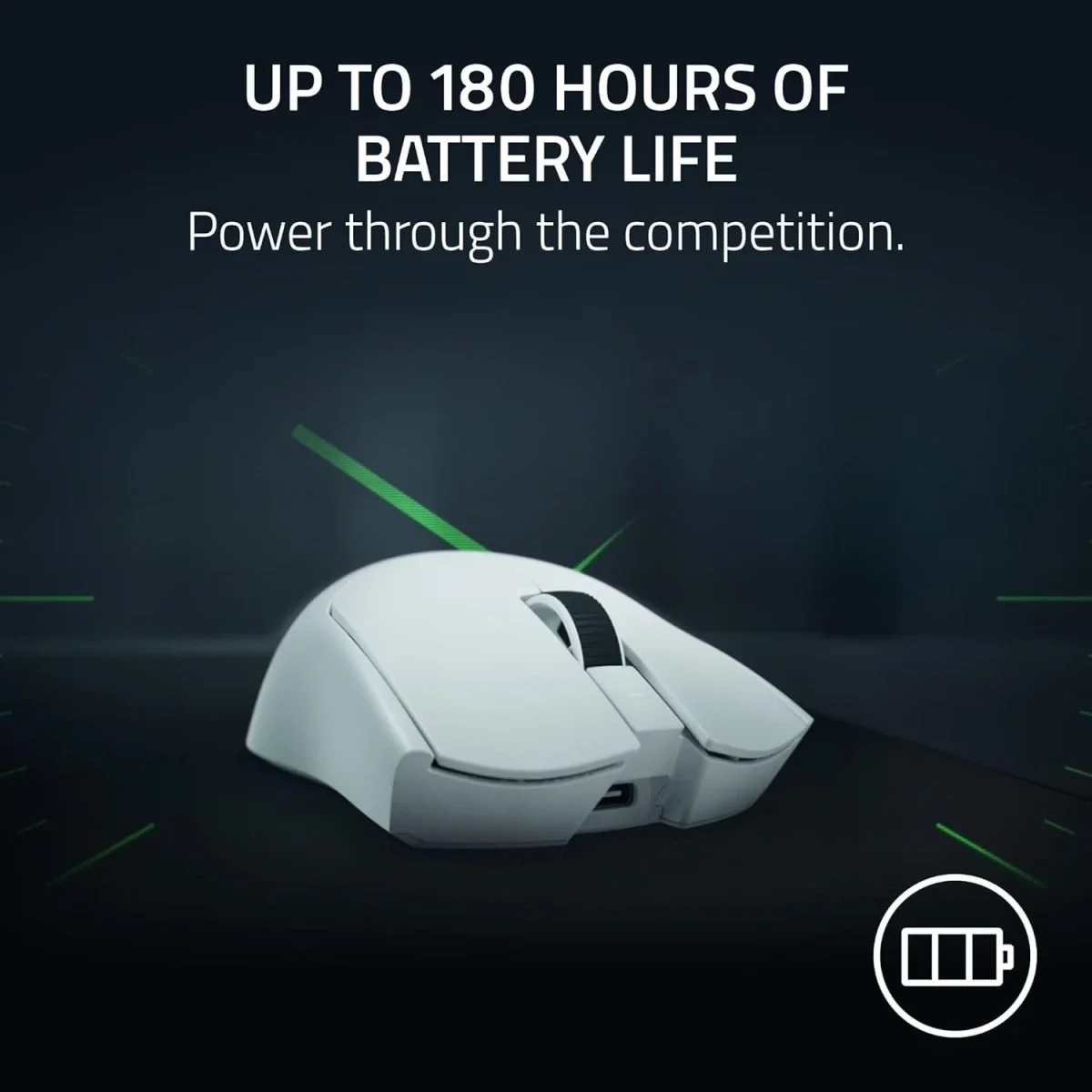 ماوس ألعاب Razer Viper V4 Pro لاسلكي للرياضات الإلكترونية، 50K DPI، أبيض - Thumbnail 6