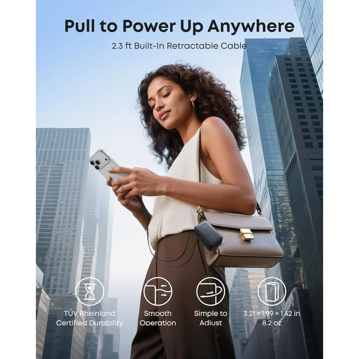 باور بانك Anker Nano 10000mAh 45W صغير مع كابل قابل للسحب - Image 6