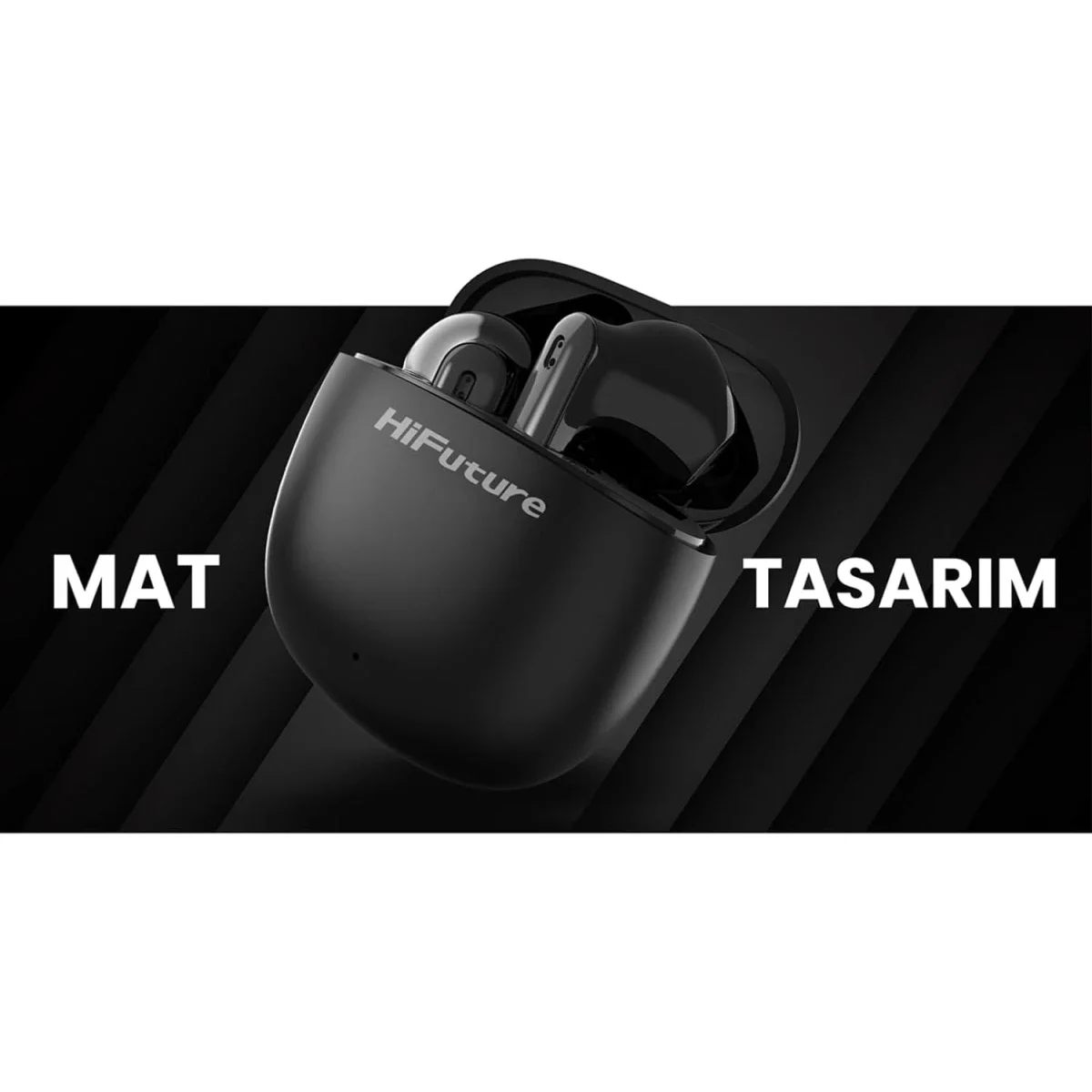 HiFuture ColorBuds2 TWS Wireless Earbuds, Bluetooth 5.3, 20-Hour Playtime, IPX5, Black - Thumbnail 3