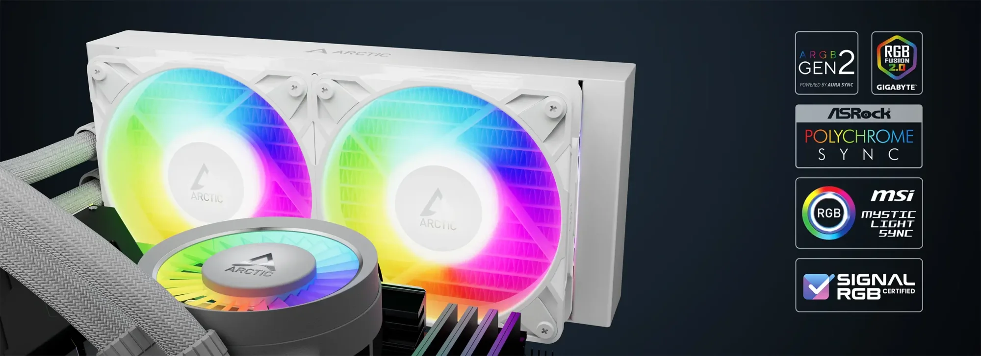 مبرد سائل للمعالج ARCTIC Freezer III Pro 240 A-RGB أبيض الكل في واحد - Image 7