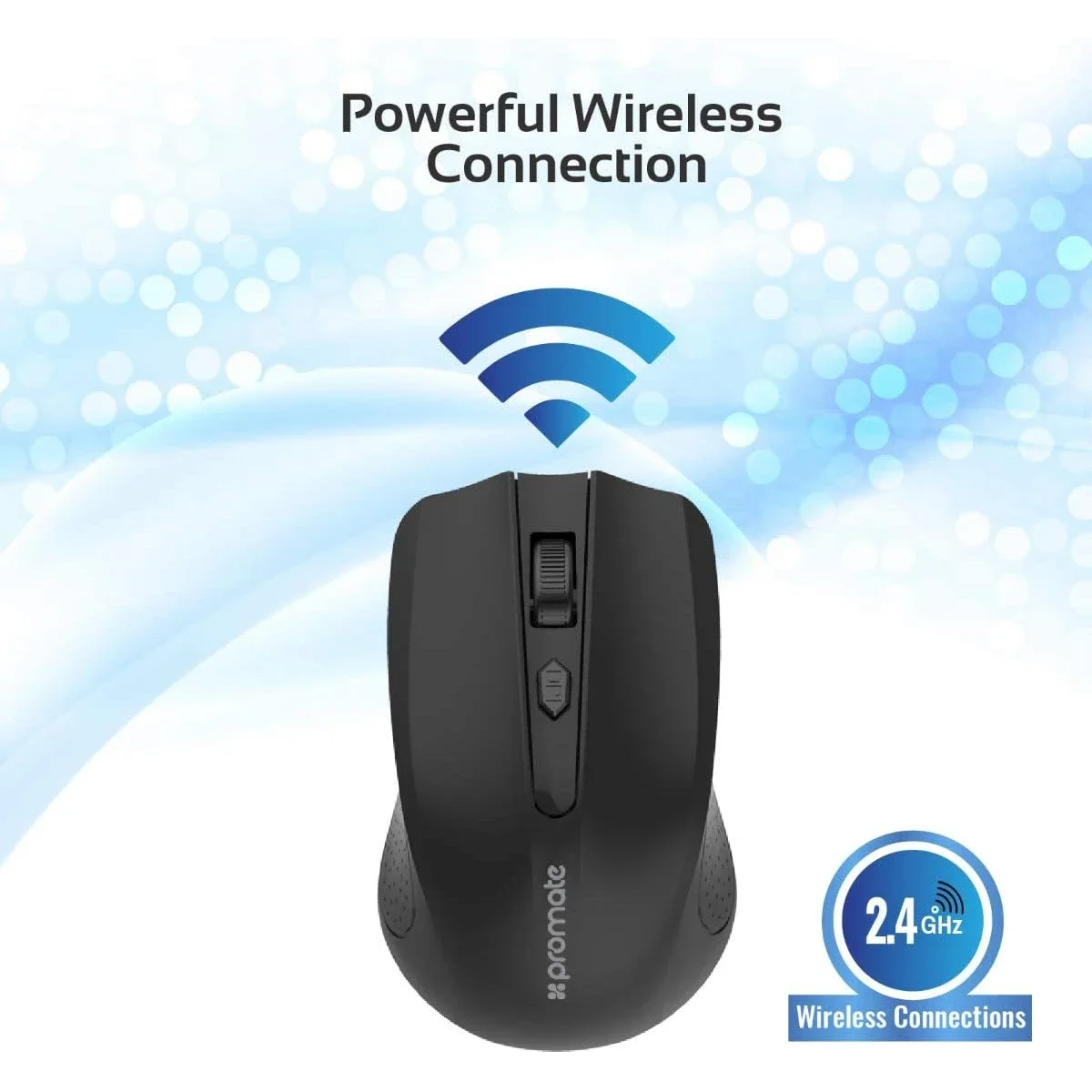 Promate CLIX-8 Wireless Optical Mouse with USB Nano Receiver, 1600 DPI, 10m Range - Thumbnail 4