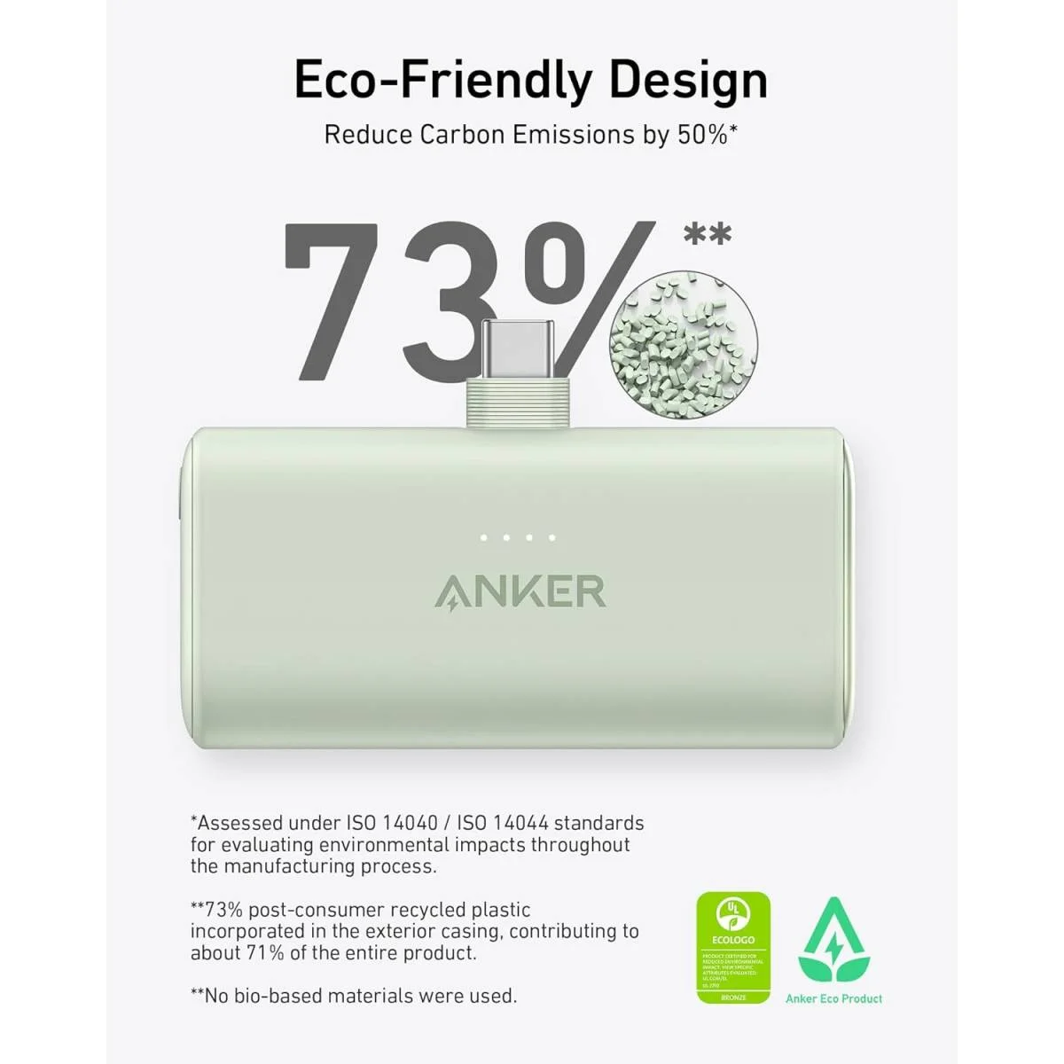 باور بانك Anker Nano A1653 بسعة 5000mAh وشحن 22.5W مع موصل USB-C مدمج - Image 5