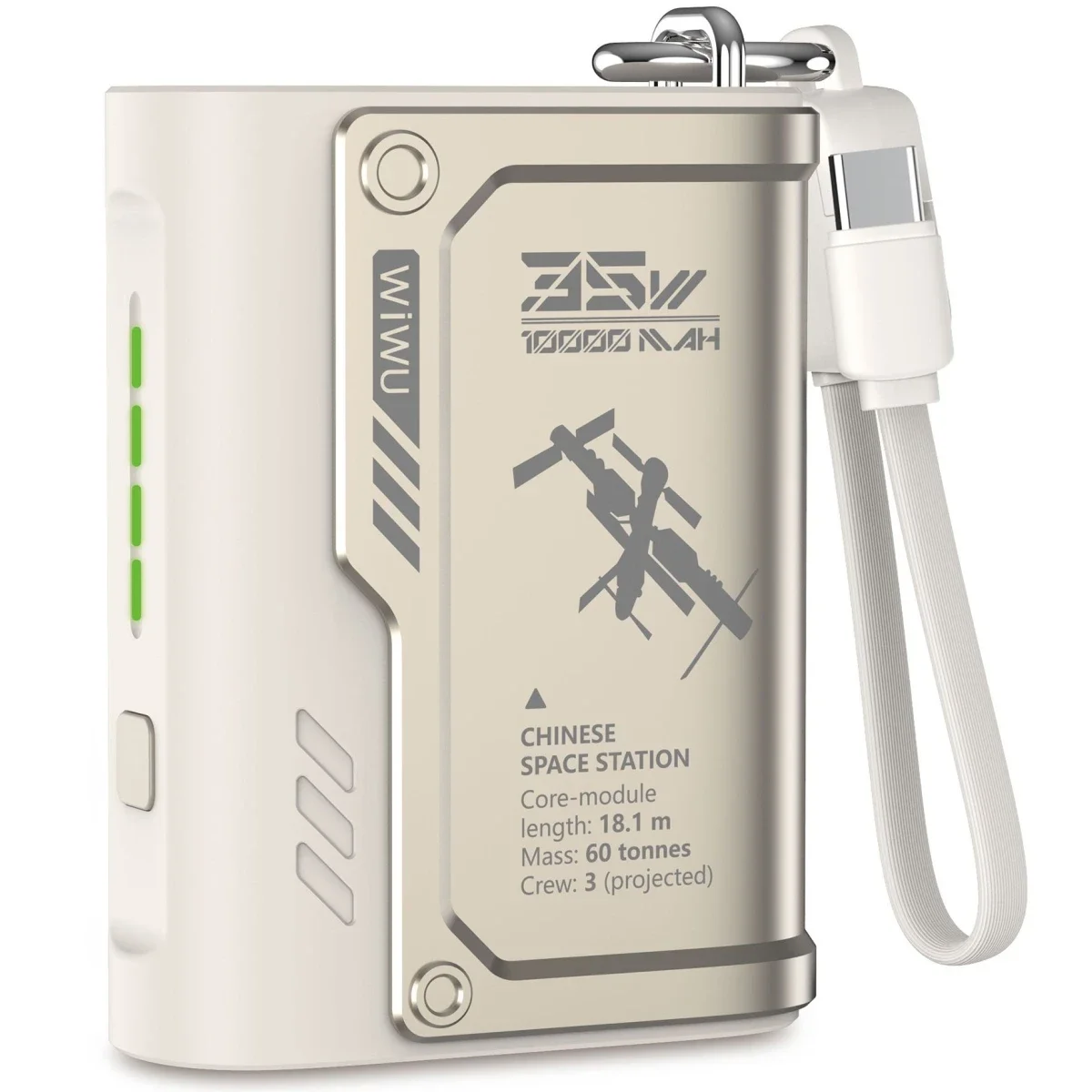 باور بانك WIWU Wi-P026 Shield بسعة 10000mA وشحن سريع PD 35W - ذهبي تيتانيوم
