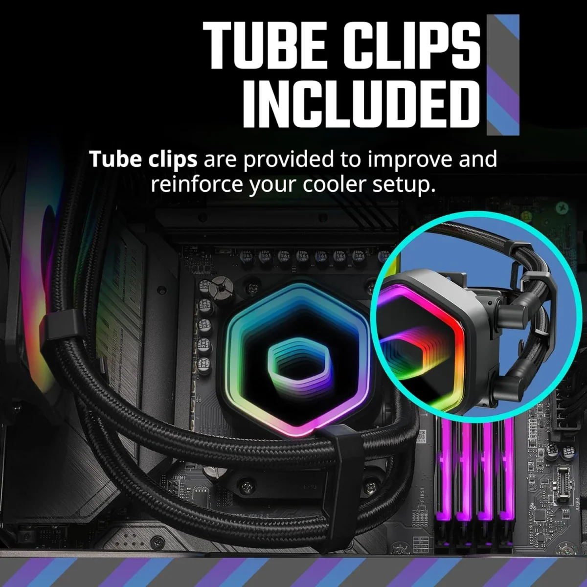 Cooler Master 360 Core II Liquid CPU AIO Cooler 360mm ARGB Black - Thumbnail 8