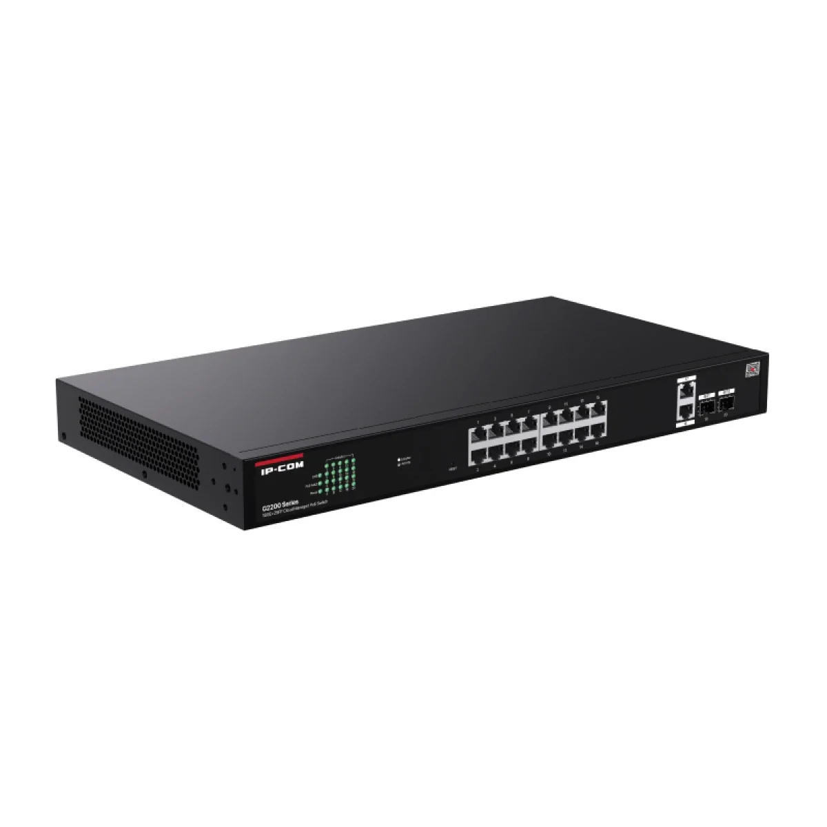 سويتش IPCOM ذكي 16 منفذ جيجابت PoE+ بقدرة 250 واط - Thumbnail 2