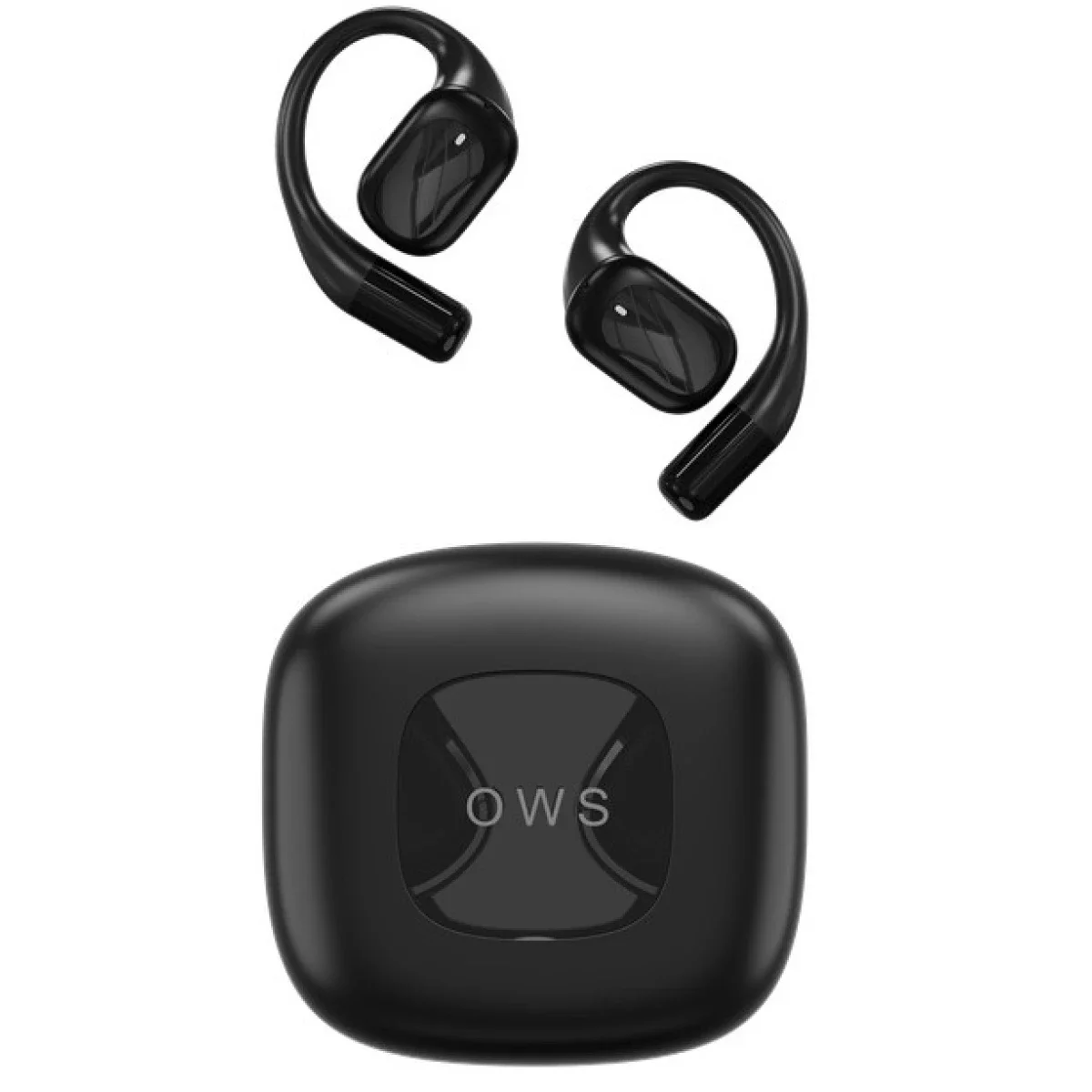 سماعات WIWU O100 OpenBuds لاسلكية بتقنية Bluetooth مع إلغاء الضوضاء وبطارية حتى 30 ساعة - أسود