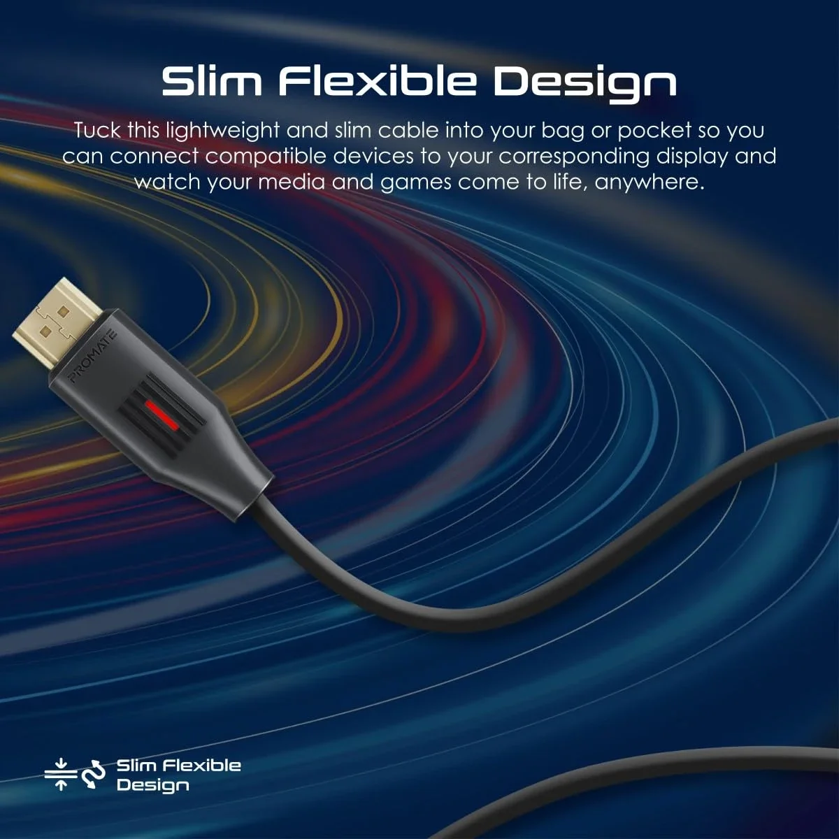 Promate ProLink4K60-150 HDMI 2.0 Cable 4K@60Hz 1.5m with Ethernet and Gold-Plated Connectors - Image 5