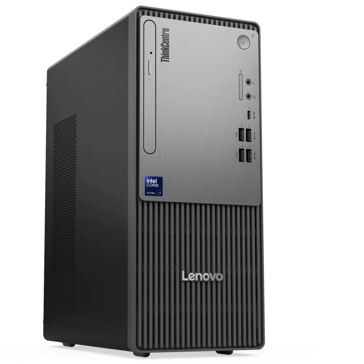 كمبيوتر مكتبي Lenovo ThinkCentre Neo 50t Gen 5 تاور (13BD001QEQ)، Intel Core Ultra 7 265، رام 16GB DDR5، SSD NVMe 512GB، Wi-Fi 6، أسود، كفالة 3 سنوات - Thumbnail 2