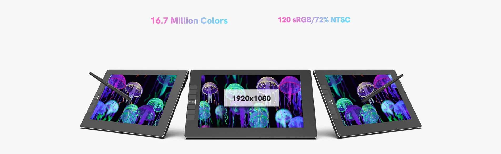 شاشة رسم VEIKK 11.6 إنش FHD IPS بقلم بدون بطارية Studio VK1200 V2 - Image 19