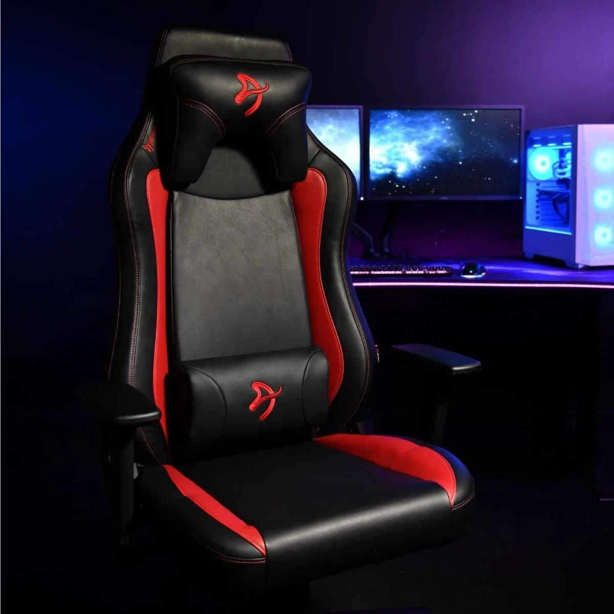 Arozzi Vernazza Soft PU Leather Ergonomic Gaming Chair, Red - Thumbnail 5