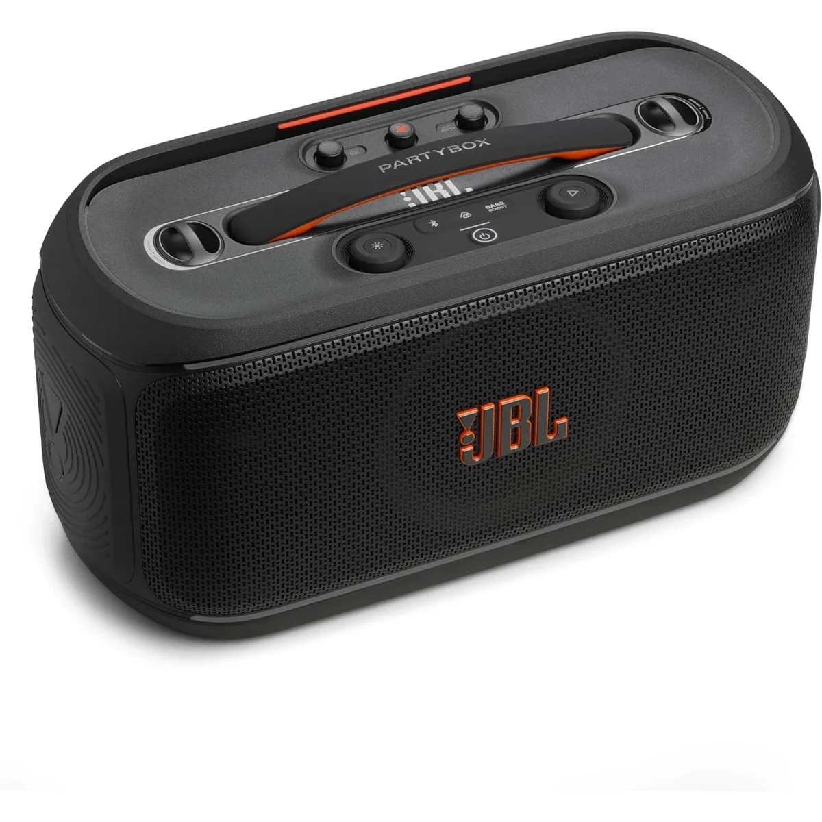 JBL PartyBox On-The-Go 2 Portable Party Speaker with Wireless Digital Microphone, Lightshow, 15-Hour Playtime, Black - Thumbnail 10