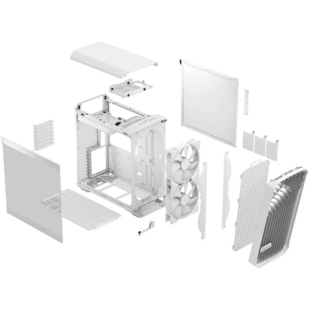 Fractal Design Torrent Compact White RGB TG Light Tint Mid-Tower Gaming Case with Type-C - Image 3