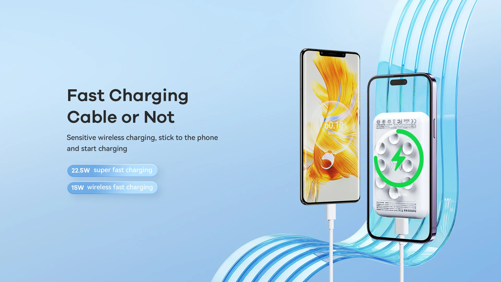 باور بانك لاسلكي Remax RPP-539 Potent Series بسعة 10000mAh وشاشة ملونة، 20 واط + 22.5 واط - Thumbnail 3