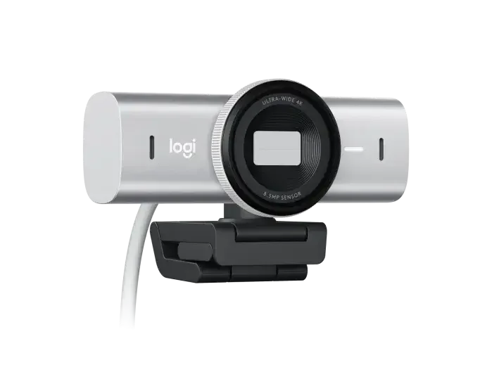 كاميرا ويب Logitech MX Brio 4K Ultra HD للتعاون والبث - Pale Grey - Image 2