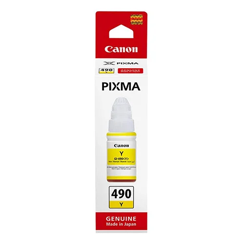 عبوة حبر أصلي Canon PIXMA أصفر 70 مل – GI-490 PGB Y (0666C001AA)