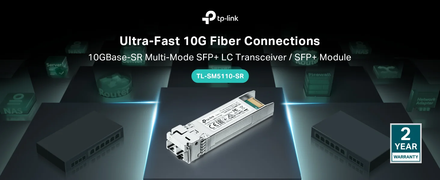 وحدة إرسال واستقبال TP-LINK TL-SM5110-SR ‏SFP+ LC متعددة الوضع 10G SR - Thumbnail 2