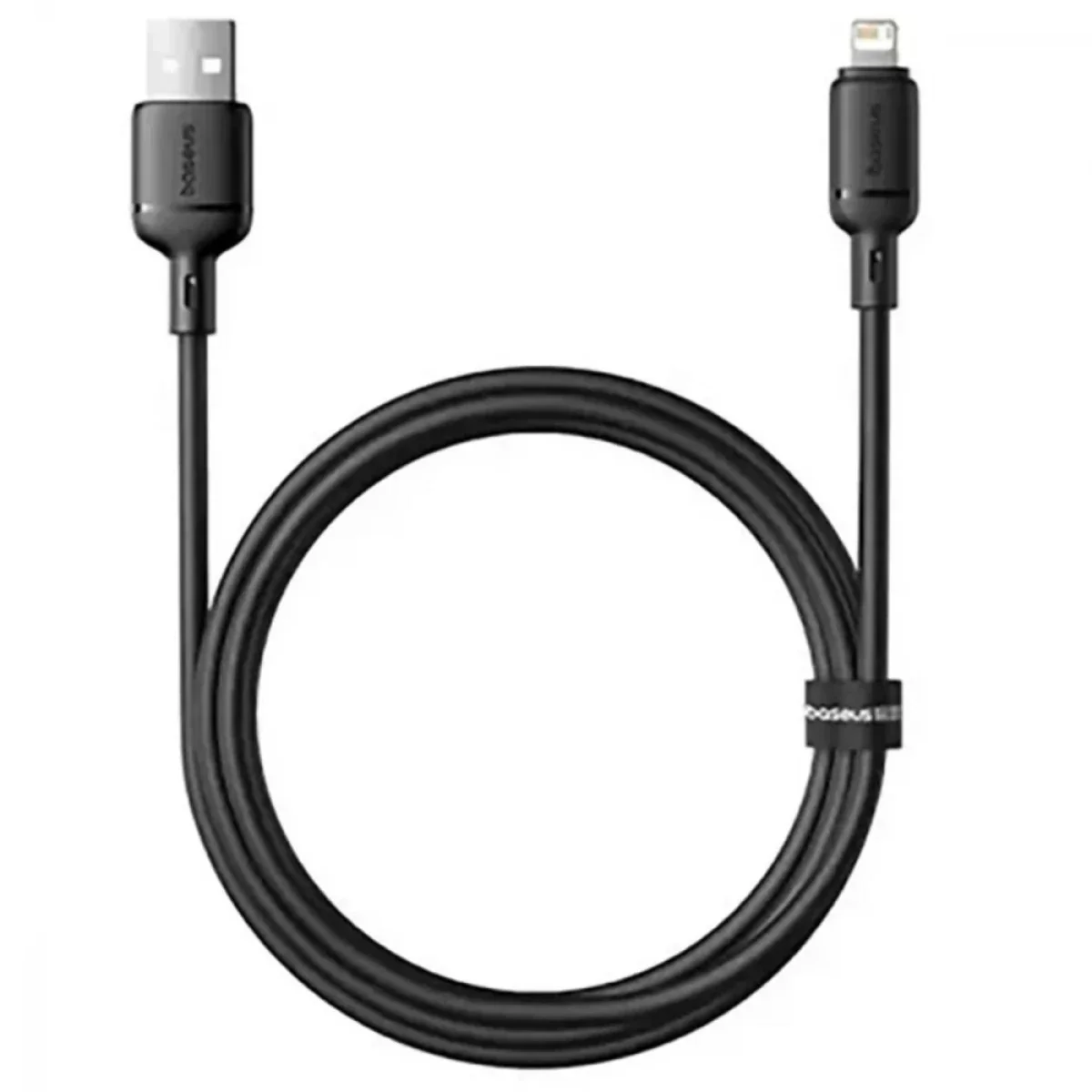 Baseus P10377702113-01 Silky Series USB-A to Lightning Cable 2.4A 2m Cluster Black - Thumbnail 3