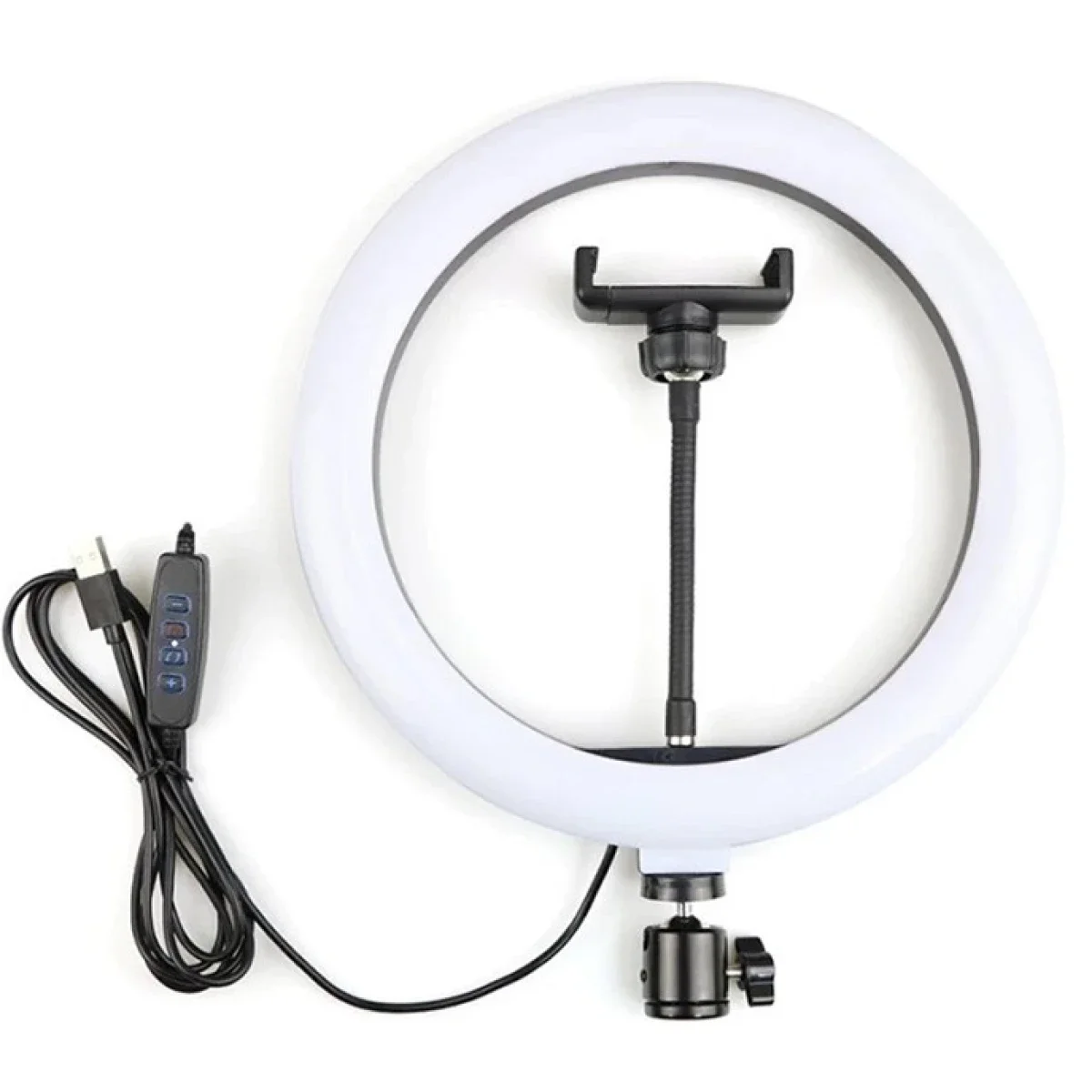 RTAKO AR-GTB06-10 10-Inch Ring Light with Single Phone Holder Without Tripod