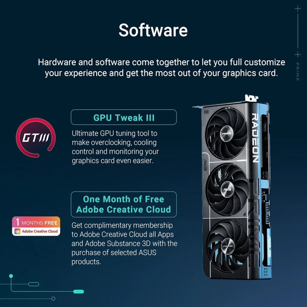 كرت شاشة Asus Prime Radeon RX 9070 EVO OC Edition بسعة 16GB GDDR6 وPCIe 5.0 - Image 7