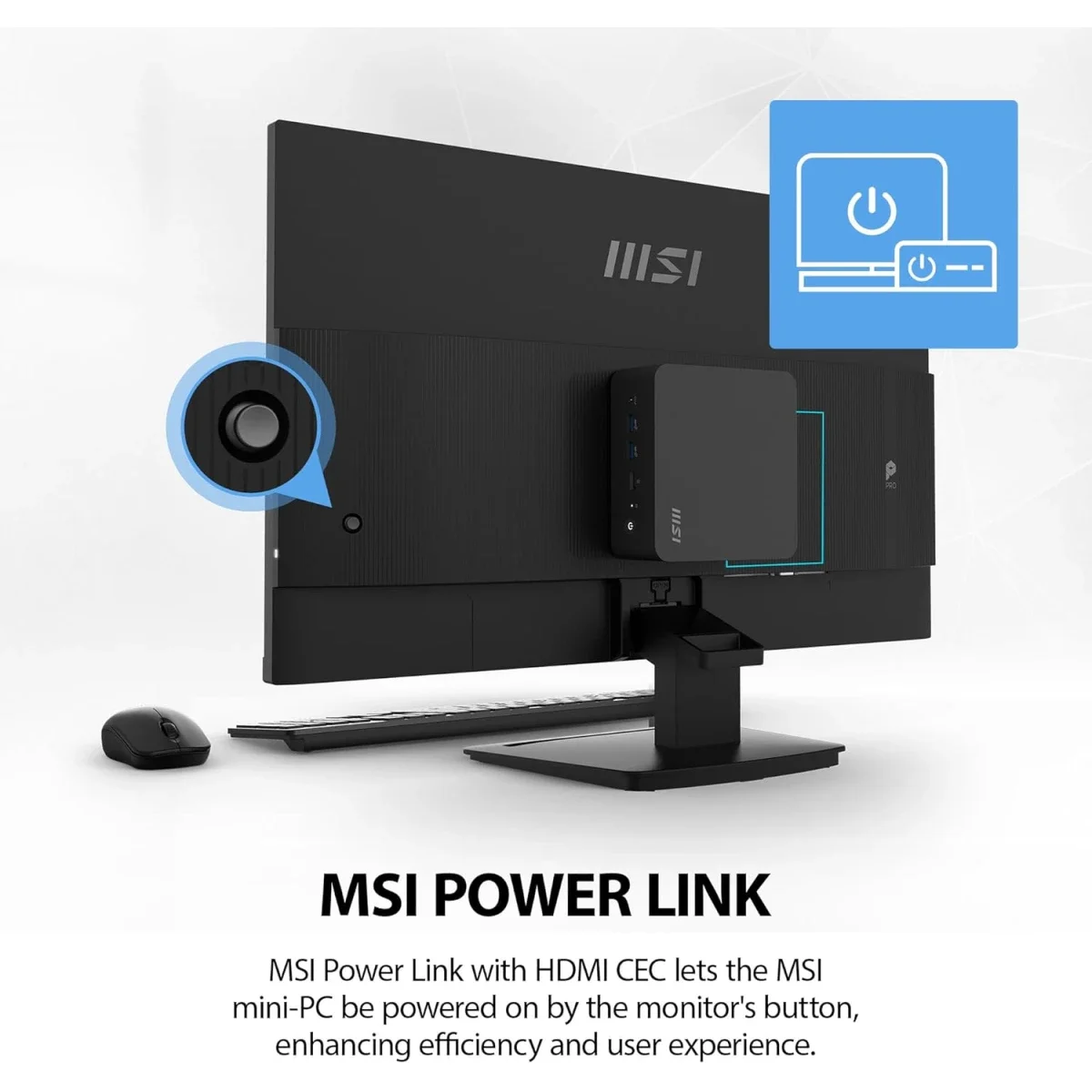 شاشة MSI 27 إنش IPS Full HD بتردد 144Hz واستجابة 1ms، Less Blue Light PRO، سماعات مدمجة، تعديل الميل، VESA، HDMI وDP - أسود - PRO MP273 E14A - Thumbnail 6