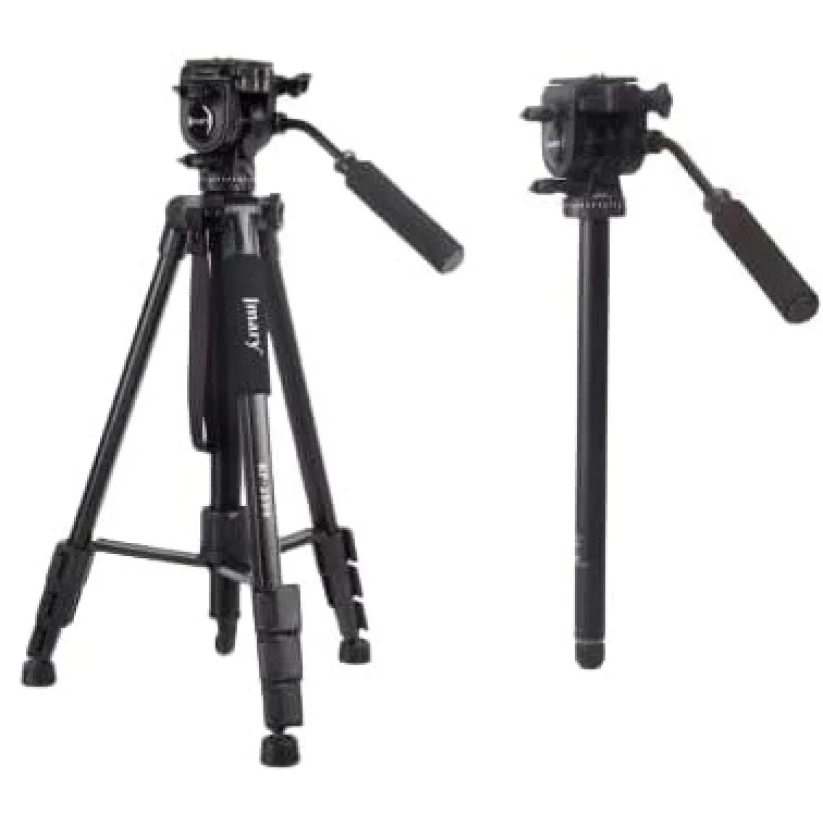Jmary KP-2599 Professional Aluminum Tripod and Monopod for DSLR Cameras & Smartphones - Black