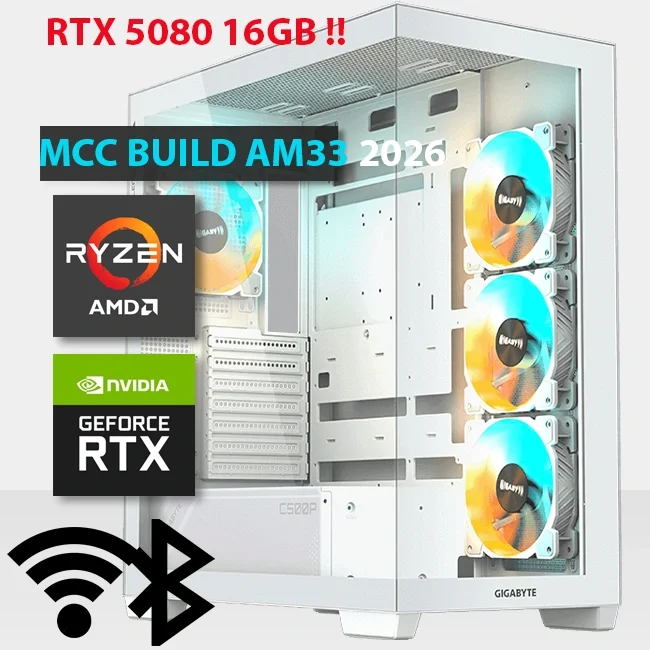 MCC MIDAS AM33-26 Gaming PC Ryzen 7 9850X3D RTX 5080 16GB