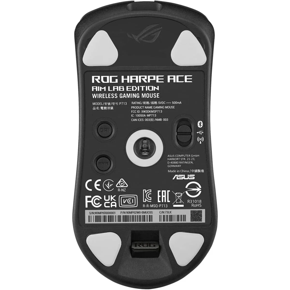 Asus P713 ROG Harpe Ace Aim Lab Edition Wireless Gaming Mouse, 36,000 DPI, Black - Thumbnail 8