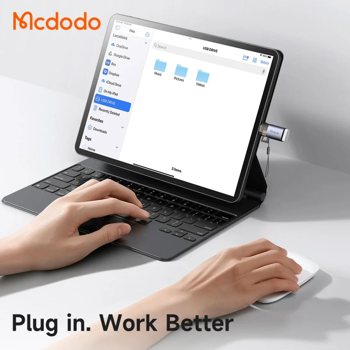 محول Mcdodo OT-7850 USB إلى Lightning OTG مع قارئ بطاقات microSD - Thumbnail 5