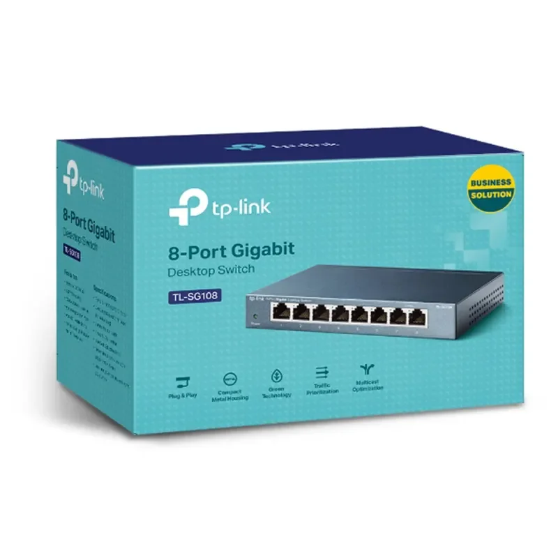 TP-LINK TL-SG108 8-Port Gigabit Desktop Switch - Thumbnail 7