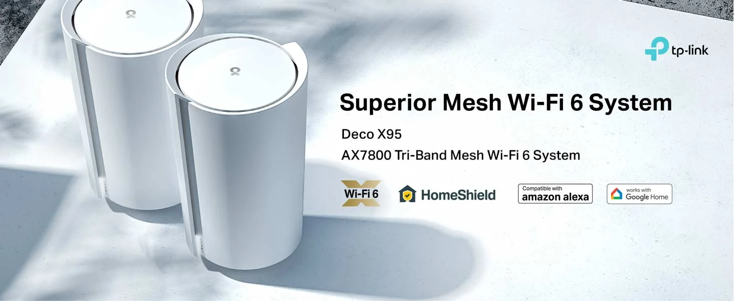 نظام Mesh Wi‑Fi 6 ثلاثي النطاق منزلي كامل لتقوية الانترنت TP-LINK Deco X95 AX7800 مع منفذ Multi-Gig إيثرنت (عبوتان) - Image 8