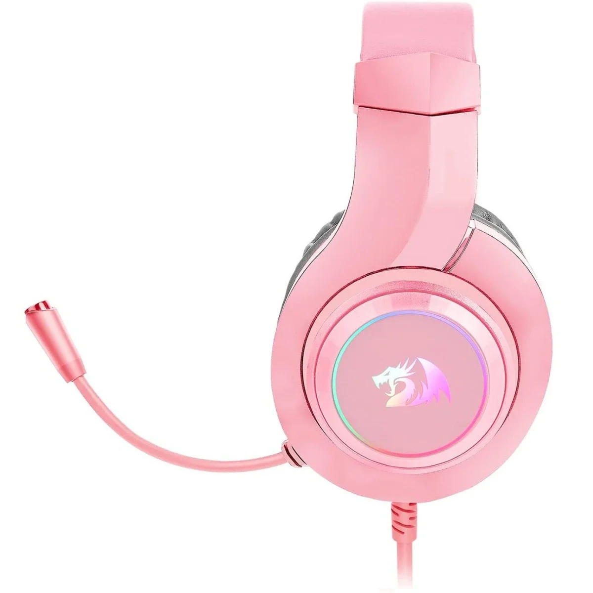 Redragon H260 Hylas Pink RGB Gaming Headset with Microphone - Thumbnail 5