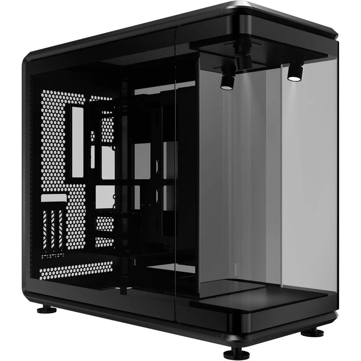 هيكل كمبيوتر Cooler Master MasterFrame 360 Panorama مفتوح ATX مع زجاج مقوي بانورامي من 3 جهات، دعم كرت شاشه 430 مم، ودعم رديتر 360 مم، USB4 Type-C