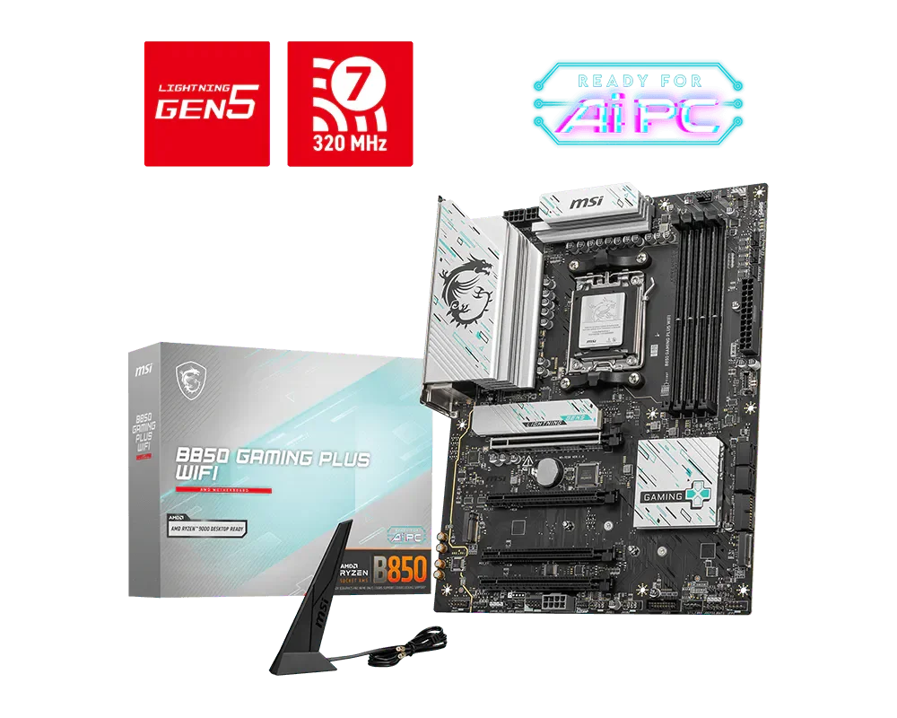 MSI B850 Gaming Plus WiFi & Bluetooth DDR5 Motherboard for AMD AM5