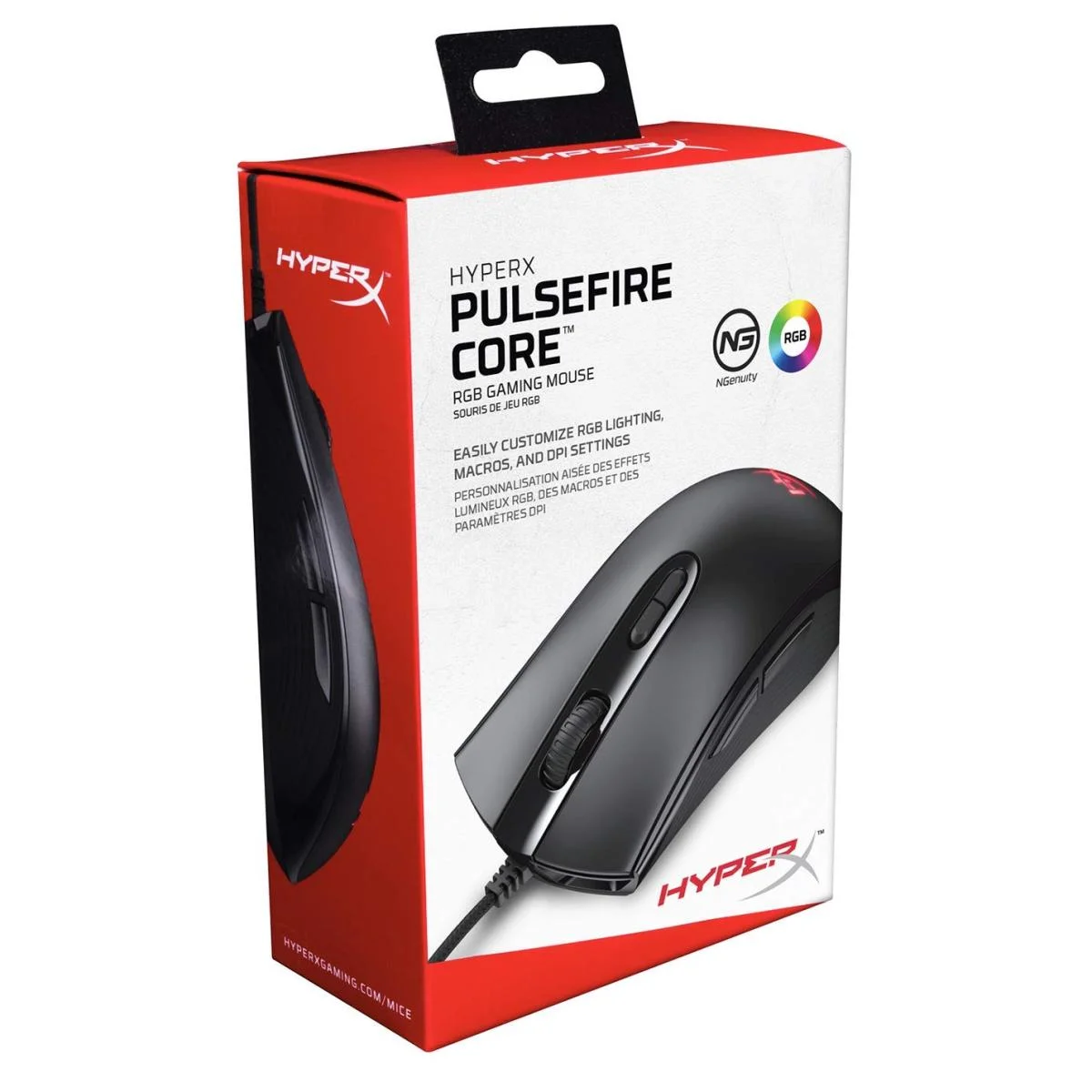 ماوس ألعاب HyperX Pulsefire Core بإضاءة RGB ودقة 6200 DPI و7 أزرار قابلة للبرمجة - Image 3