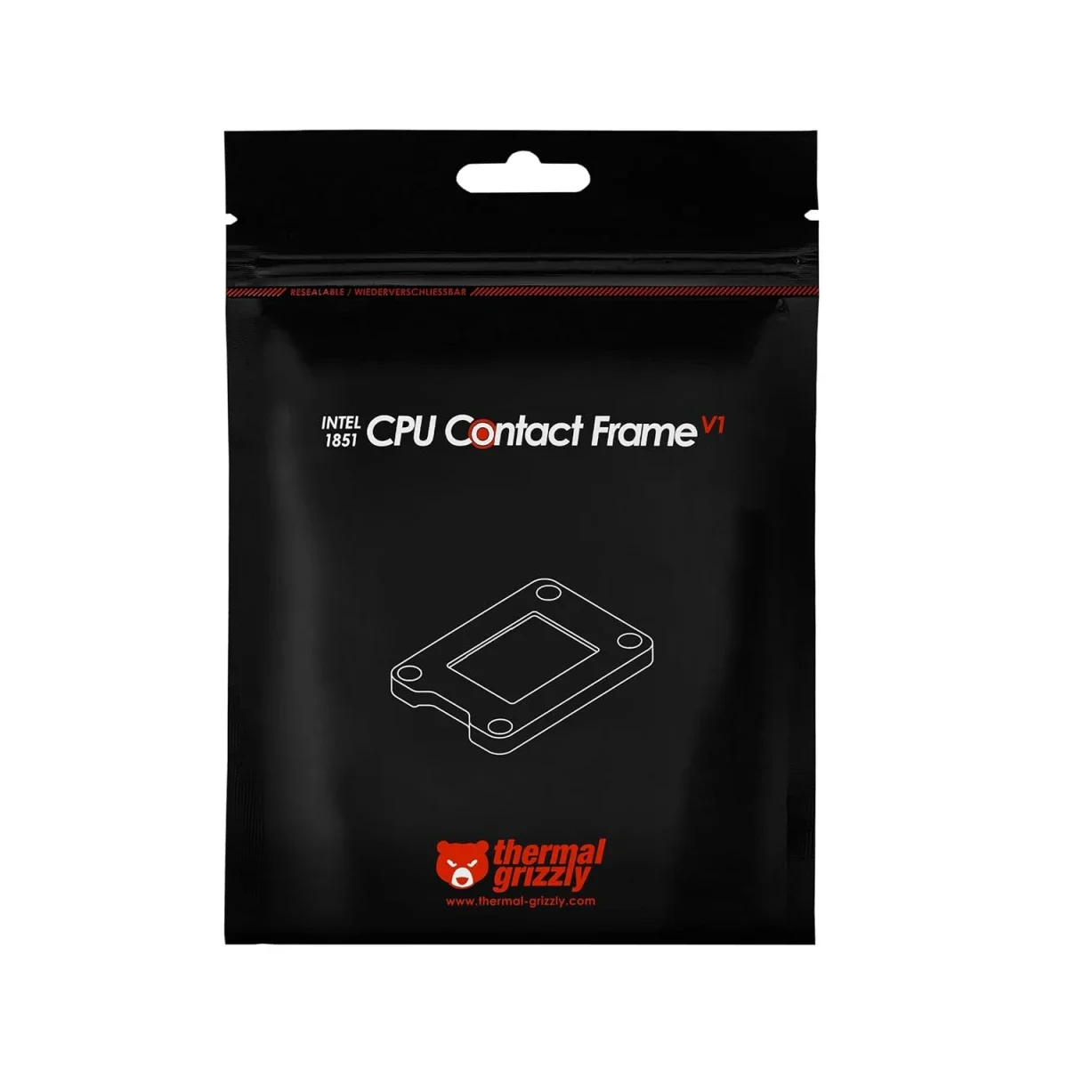 اطار تلامس معالج Thermal Grizzly Intel 1851 V1 لمقبس LGA1851 لمعالجات Intel Core Ultra