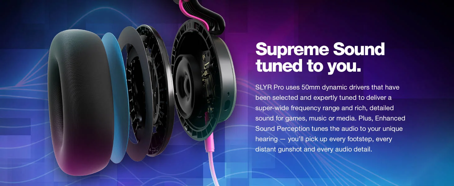 سماعة ألعاب Skullcandy SLYR Pro سلكية متعددة المنصات مع ميكروفون قابل للإزالة - Black Digi-Hype - Thumbnail 11