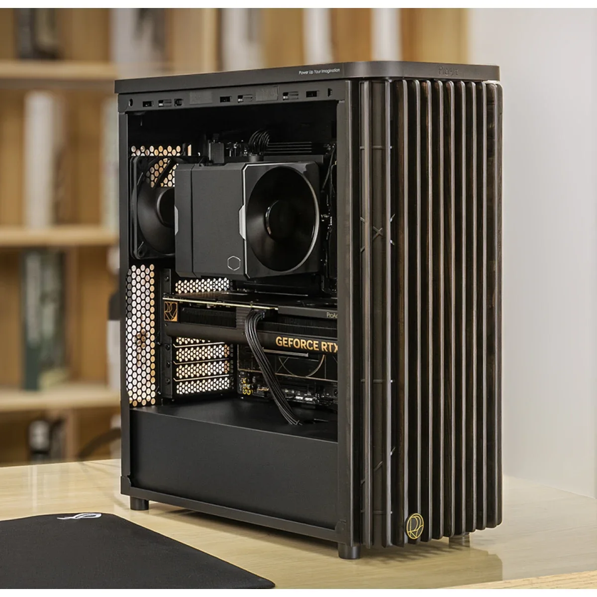 Asus ProArt PA401 Wood Edition Mid-Tower PC Case Tempered Glass Black