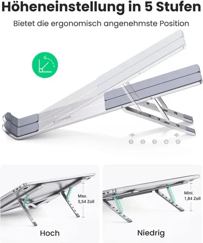 Ugreen 40289 Adjustable Riser Laptop Stand - Image 3