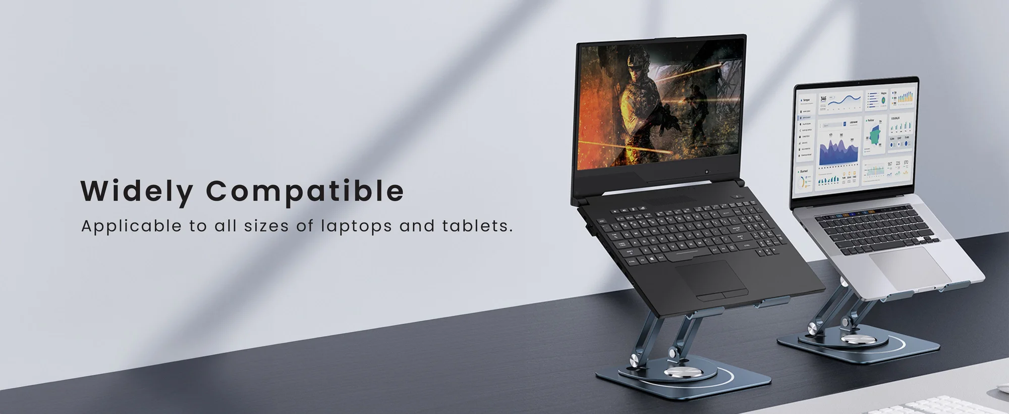 Baseus Foldable 360° Rotating Laptop & Tablet Stand, Three-Fold Version, Grey - Thumbnail 18