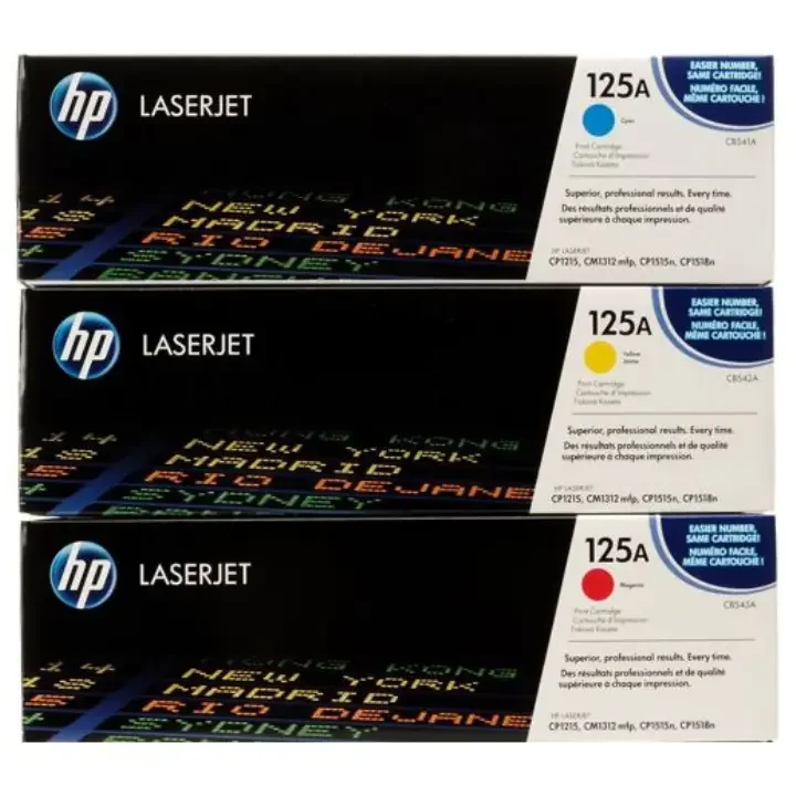 HP 125A Original LaserJet Toner Cartridge – Yellow / Cyan, Sold Separately
