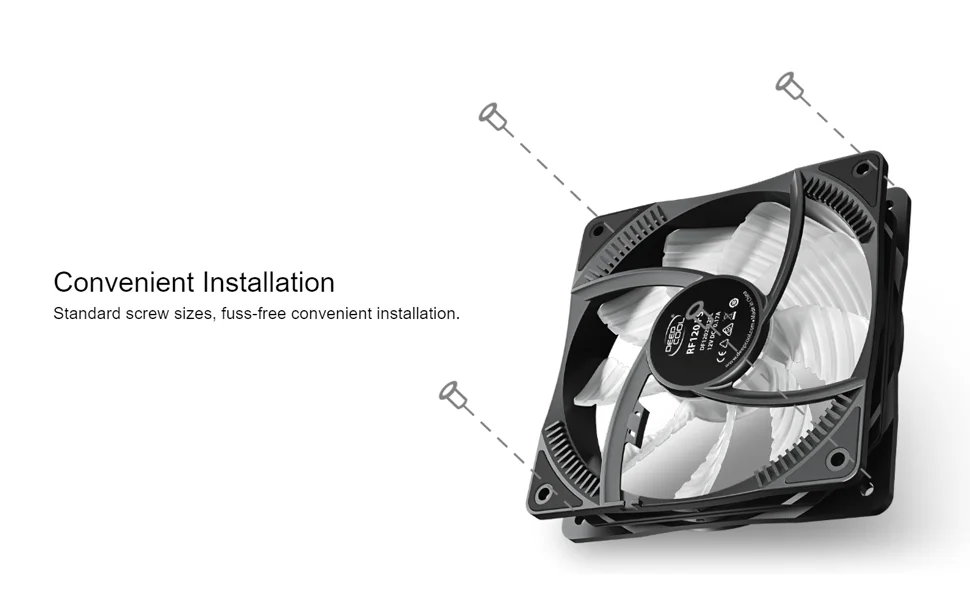 DeepCool RF12 FS RGB 120mm PWM Case Fan Black - Image 10