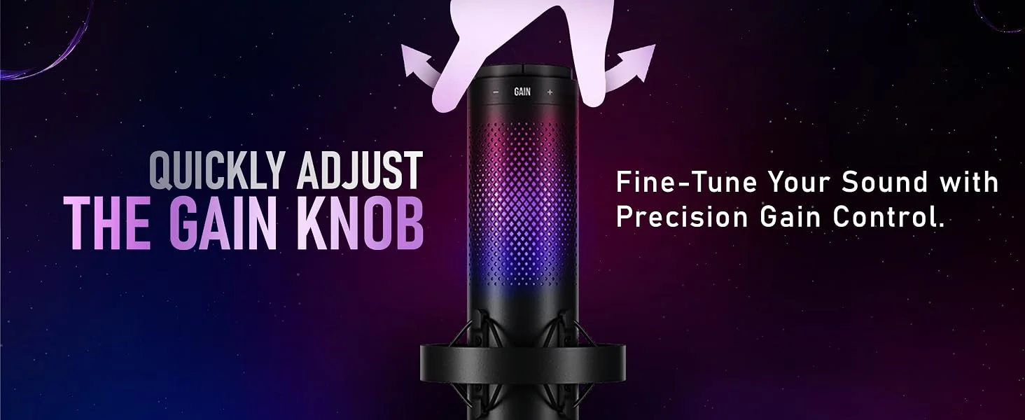 ميكروفون مكثف للألعاب Boya K9 RGB USB-C مع طقم فلتر بوب وحامل مضاد للصدمات - أسود - Image 14