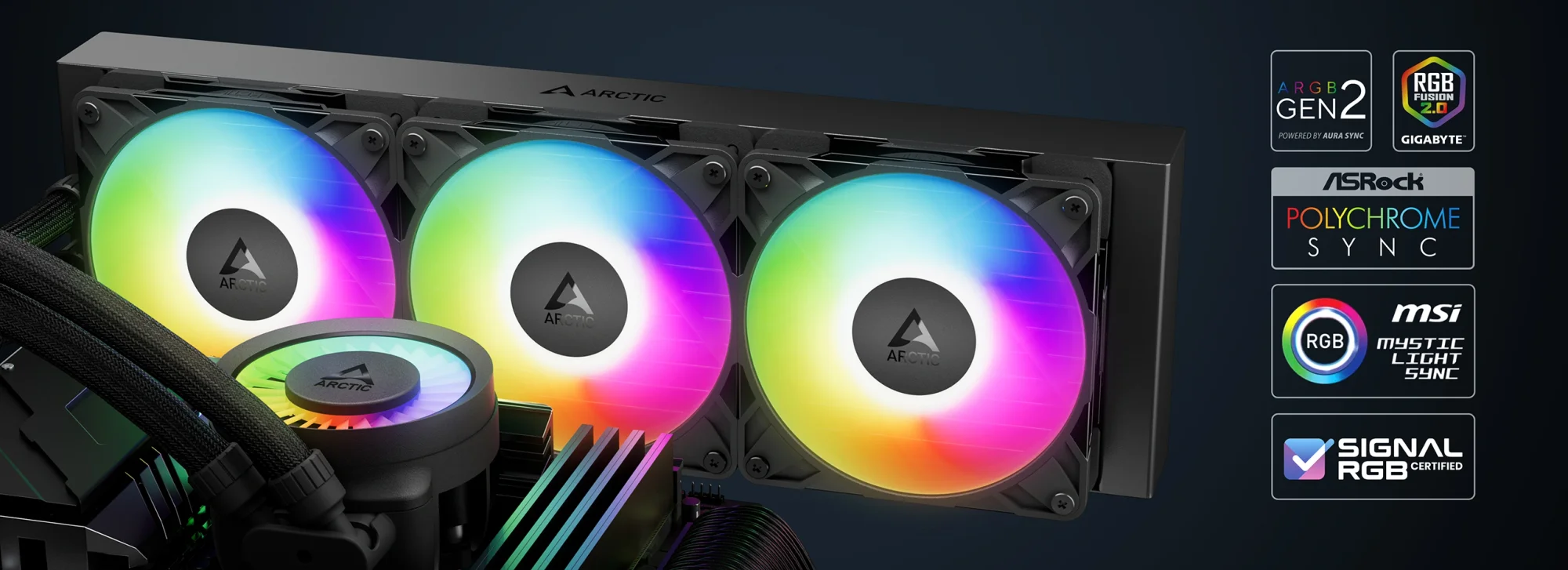 مبرد سائل للمعالج ARCTIC Freezer III Pro 420 A-RGB الكل في واحد - Thumbnail 6