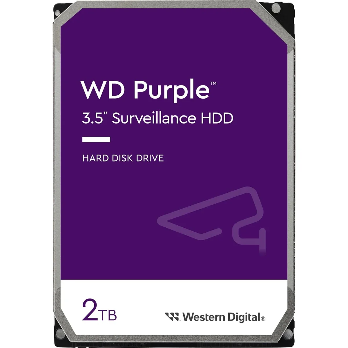 قرص صلب داخلي للمراقبة Western Digital WD Purple سعة 2TB مقاس 3.5 إنش SATA بسرعة 5400 RPM - Image 1