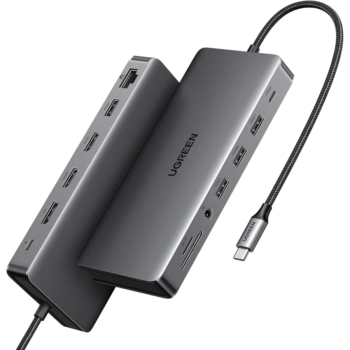 محطة إرساء لابتوب Ugreen USB-C 13 في 1 مع عرض ثلاثي 4K - Image 2