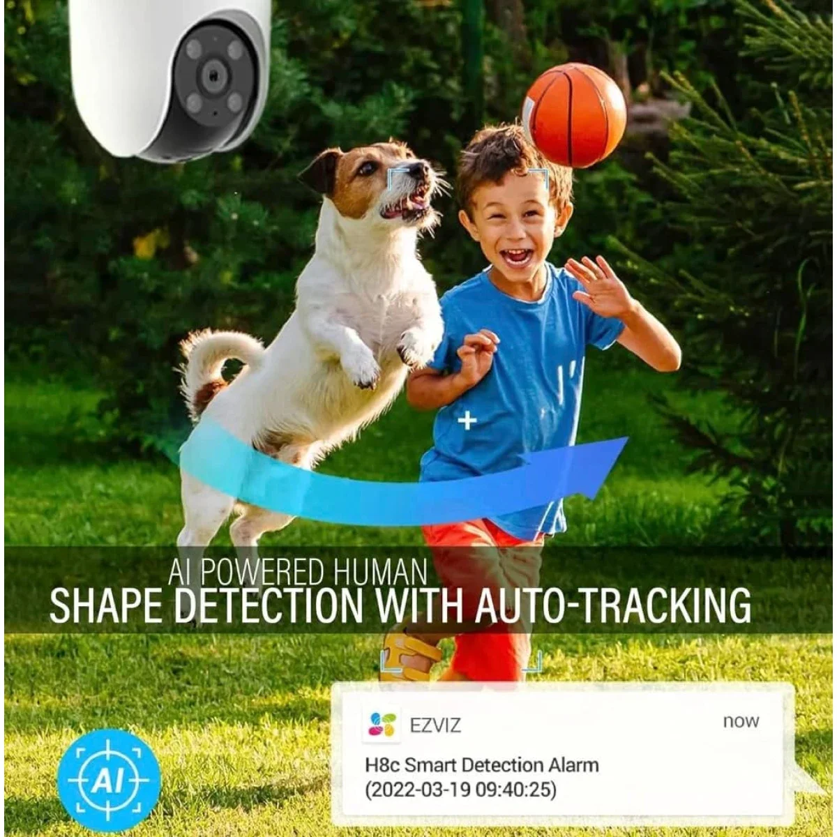 كاميرا مراقبة خارجية Ezviz H8C Pro 3K 5MP واي فاي بتحريك أفقي وعمودي - Image 5