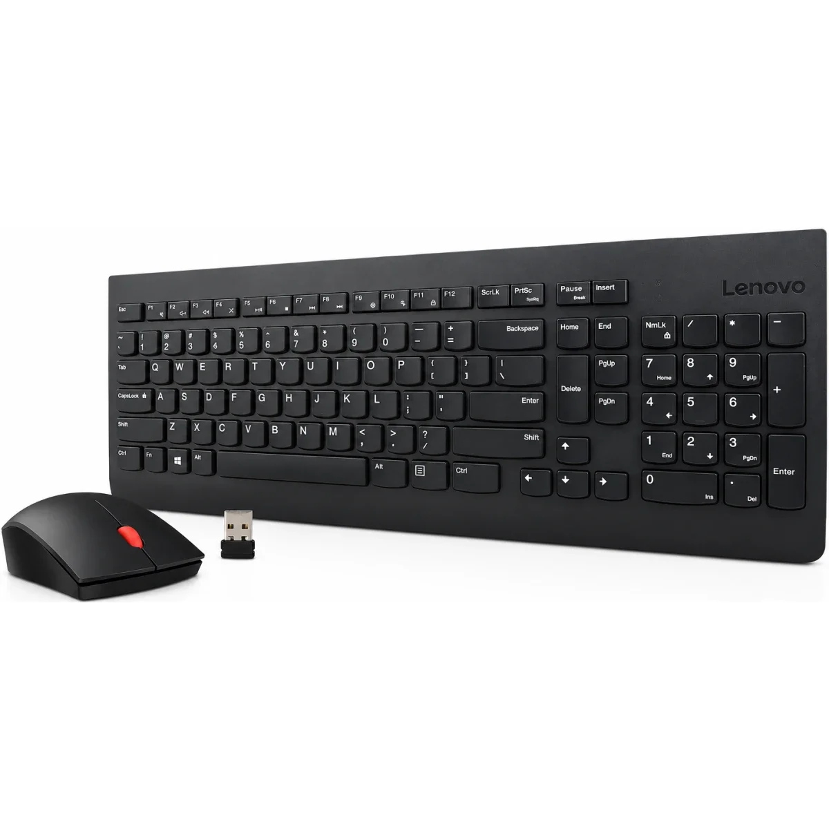 مجموعة لوحة مفاتيح وفأرة لاسلكية Lenovo 510 عربي/إنجليزي أسود
