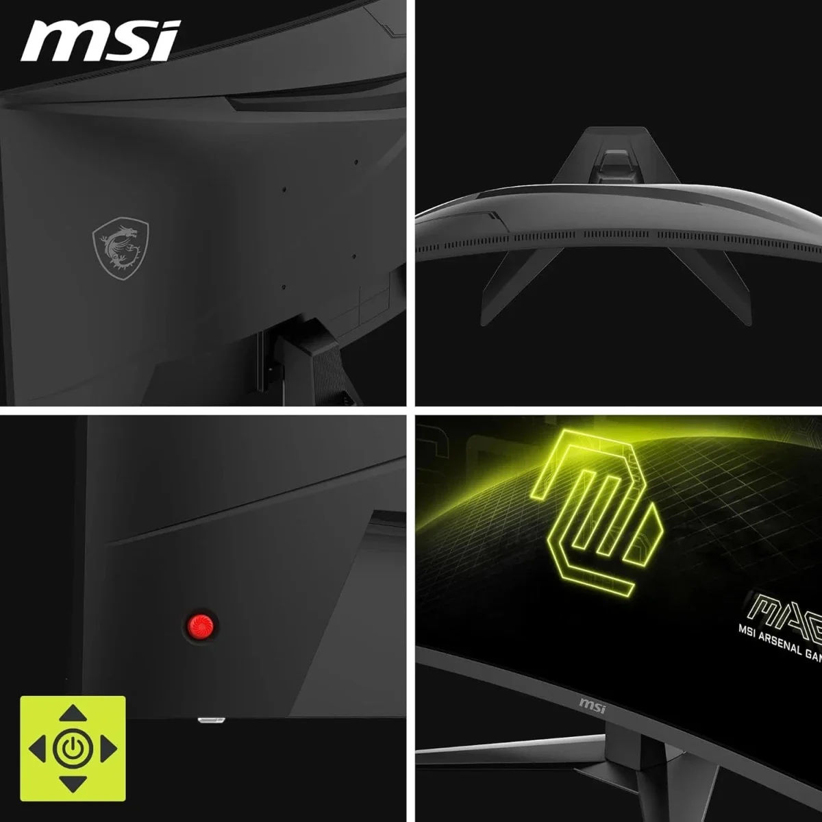 شاشة ألعاب MSI 27 إنش منحنية QHD Rapid VA بتردد 180 هرتز واستجابة 0.5 مللي ثانية MAG 275CQF E18 - Image 5
