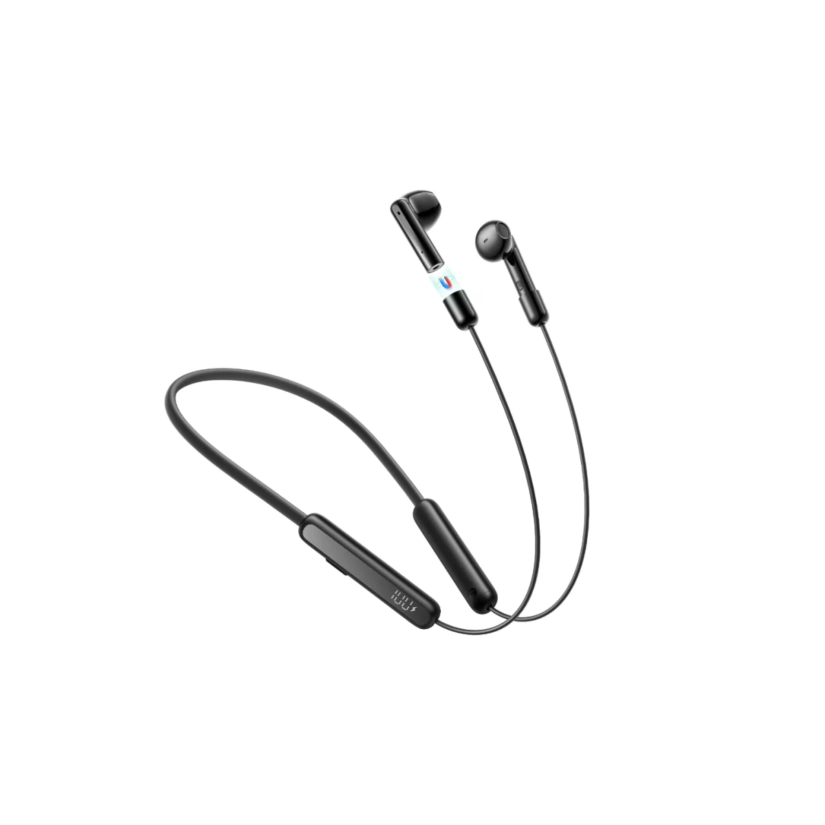سماعات رقبة لاسلكية JOYROOM JR-DS1 مغناطيسية True Wireless بلوتوث 5.3 أسود - Image 2